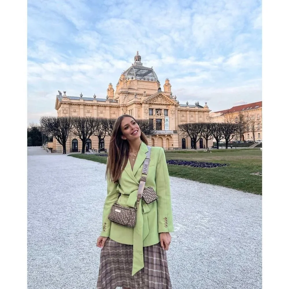 ZARA Belted Green Blazer Jacket New Bloggers - Picture 3 of 6